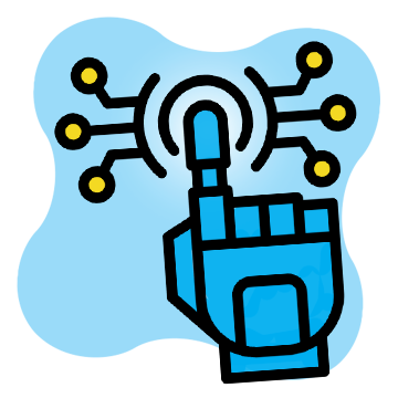 AI in action vector icon