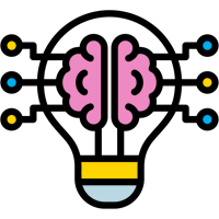 Understanding Layer showing a brain inside of a lightbulb