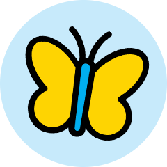 Change Management and Culture vector icon of a butterfly