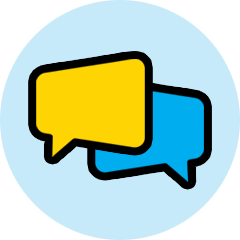 Encourage Peer Influence icon vector speech bubbles