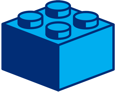 Blue lego block