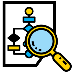 Audit IT architecture icon