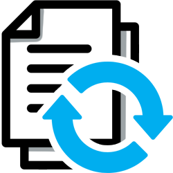 Reduced duplication of data icon