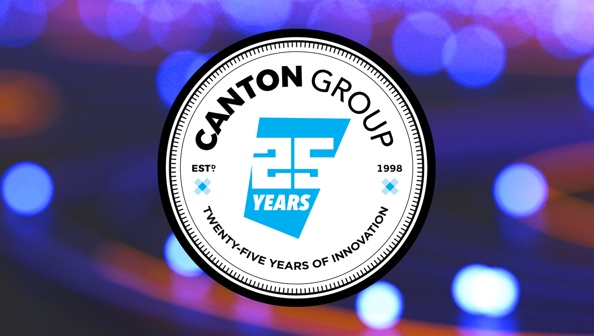 The Canton Group Celebrates 25 Years of Innovation commemorative badge graphic