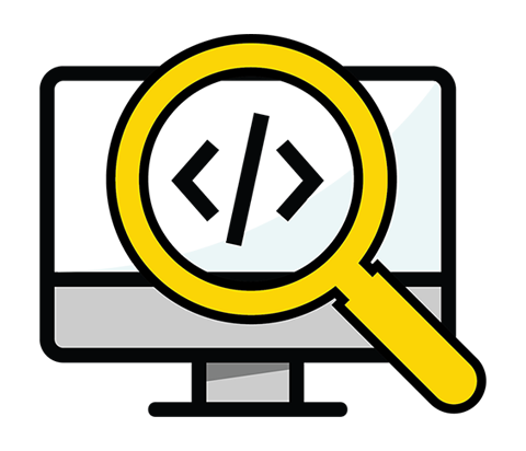 Code review icon graphic