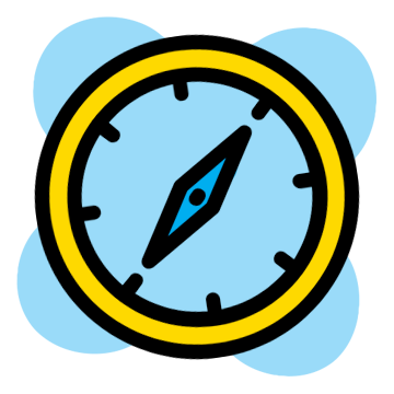 A vector compass rose icon