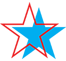 Real-world expertise icon, a red star outline, and cyan solid star